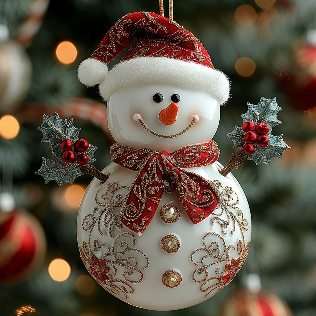 Jolly Snowman Mica Ornament NCU0NL108