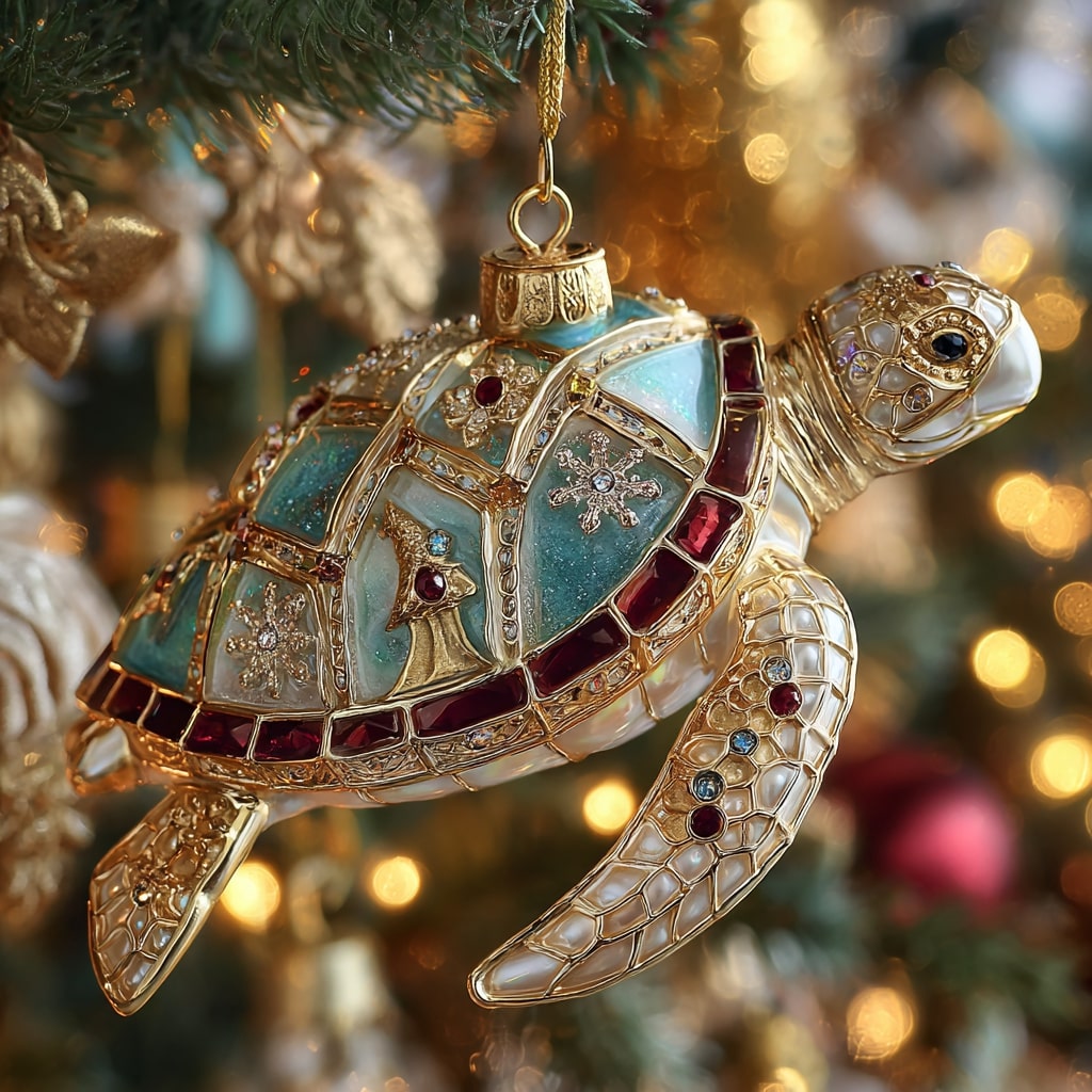 Seaside Santa Mica Ornament NCU0NL116