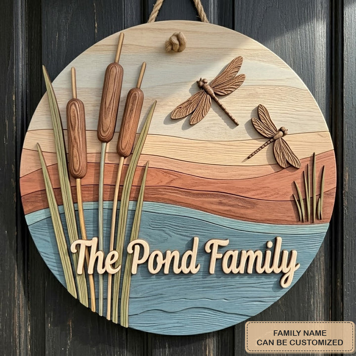 Serene Pond Personalized Custom Door Sign AGC0VL059