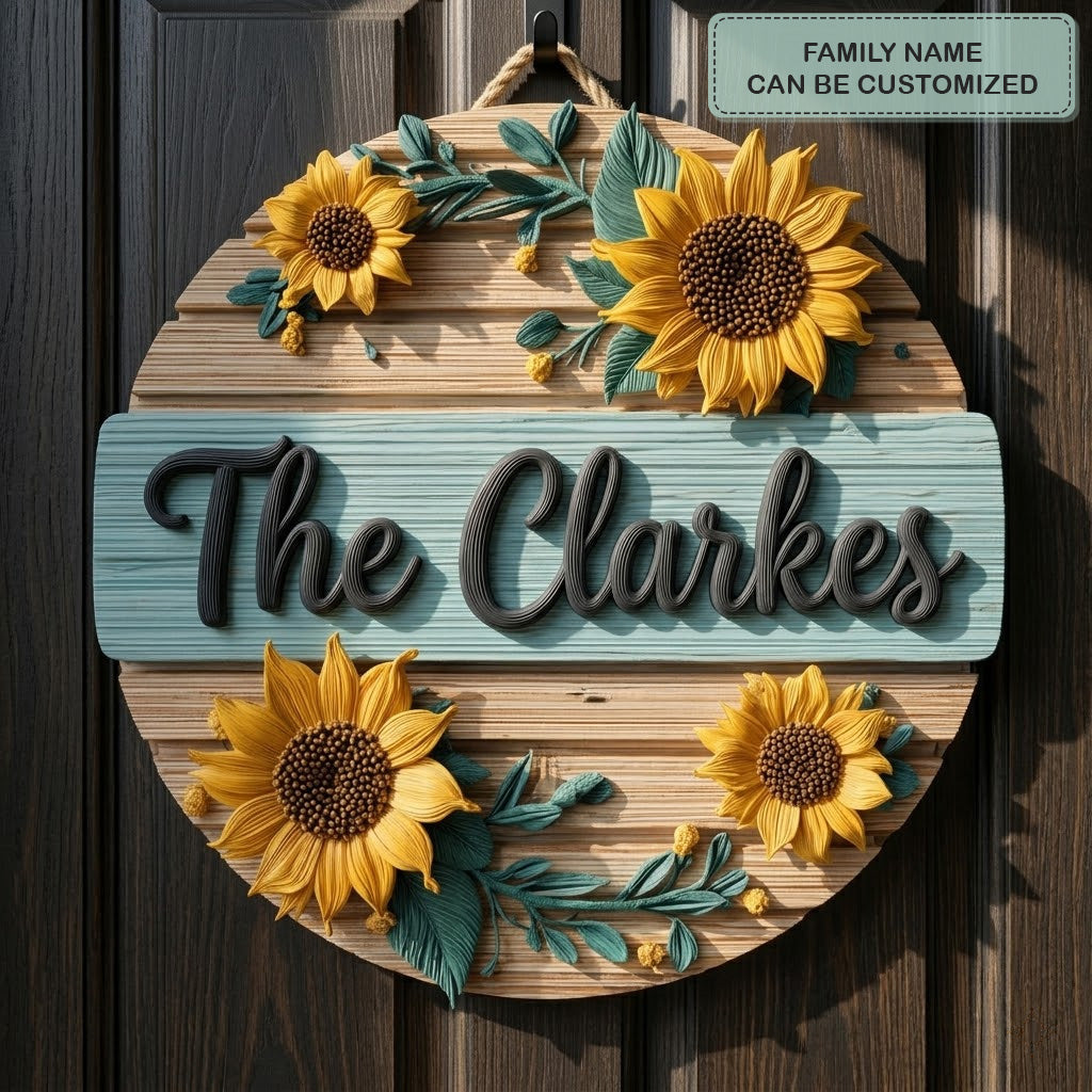 Sky Blossom Personalized Custom Door Sign AGC0VL054