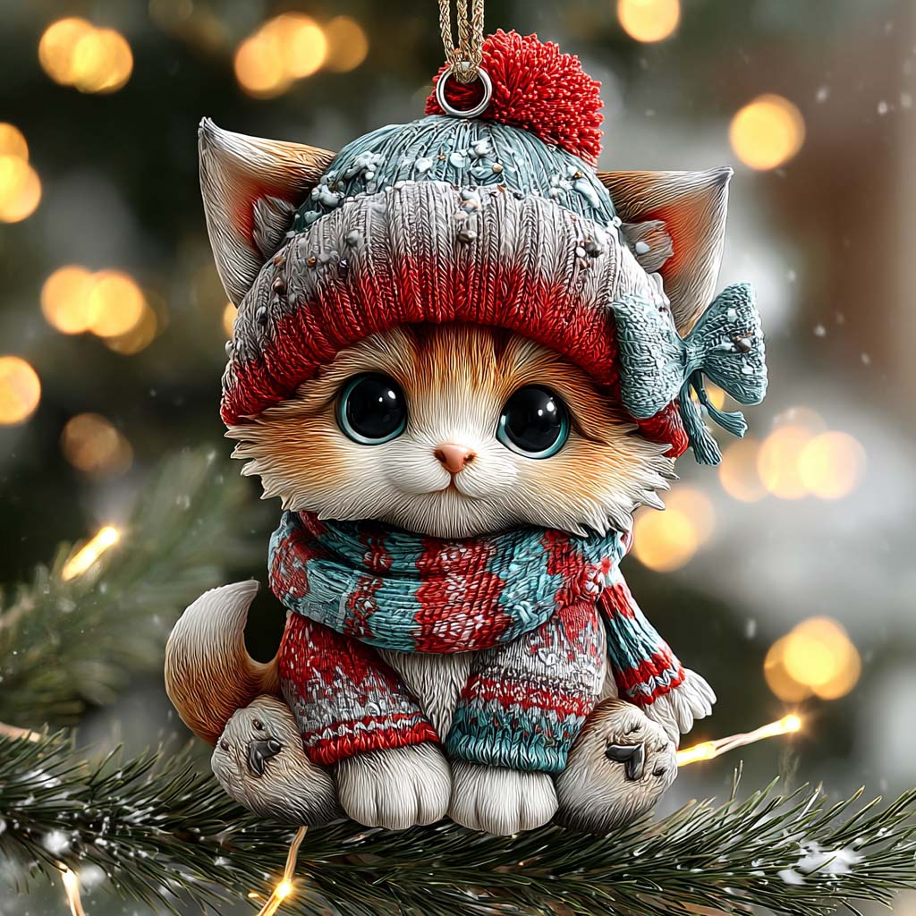 Snow Meow Mica Ornament NCU0HT072
