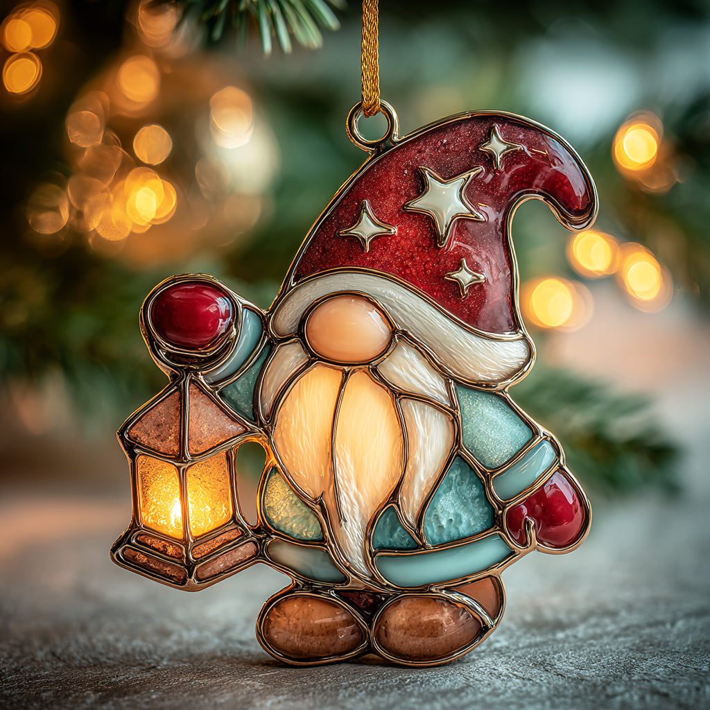 Starry Lantern Gnome Mica Ornament NCU0HT061