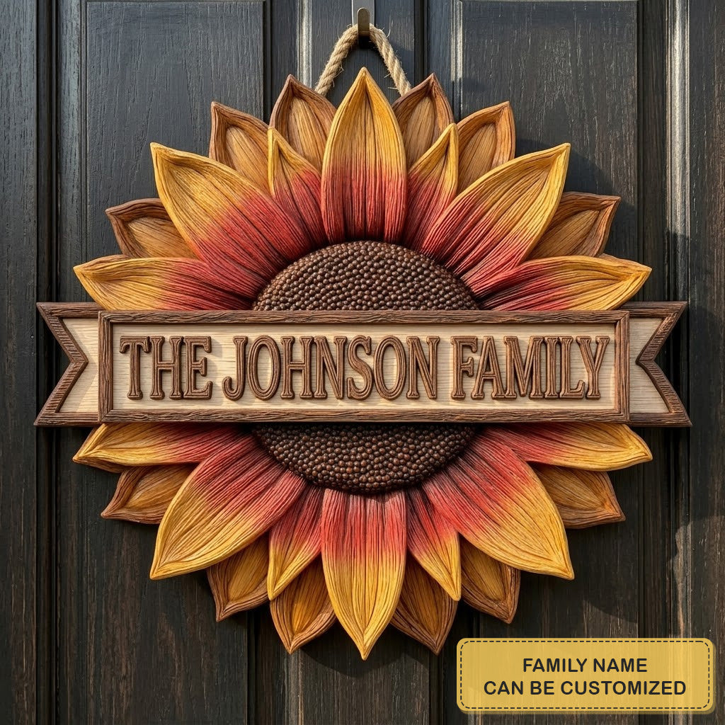 Sunset Petal Personalized Custom Door Sign AGC0VL046