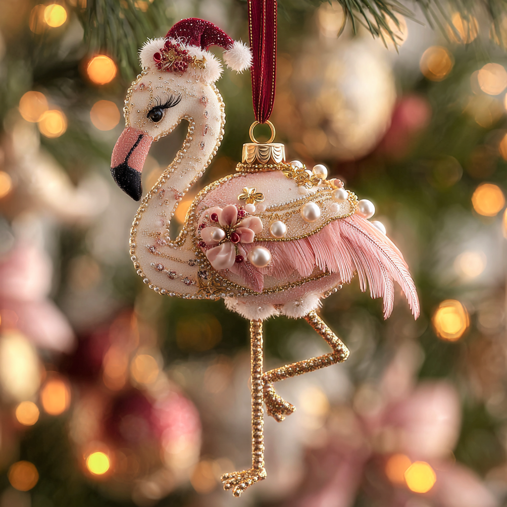 Sweet Flamingo Mica Ornament NCU0NL203