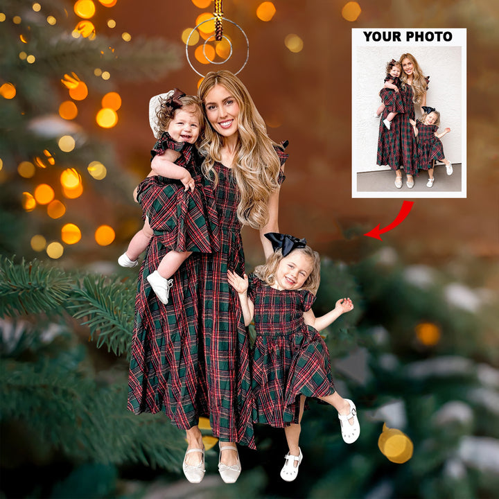 Together Always - Personalized Photo Mica Ornament - Gift For Family Members