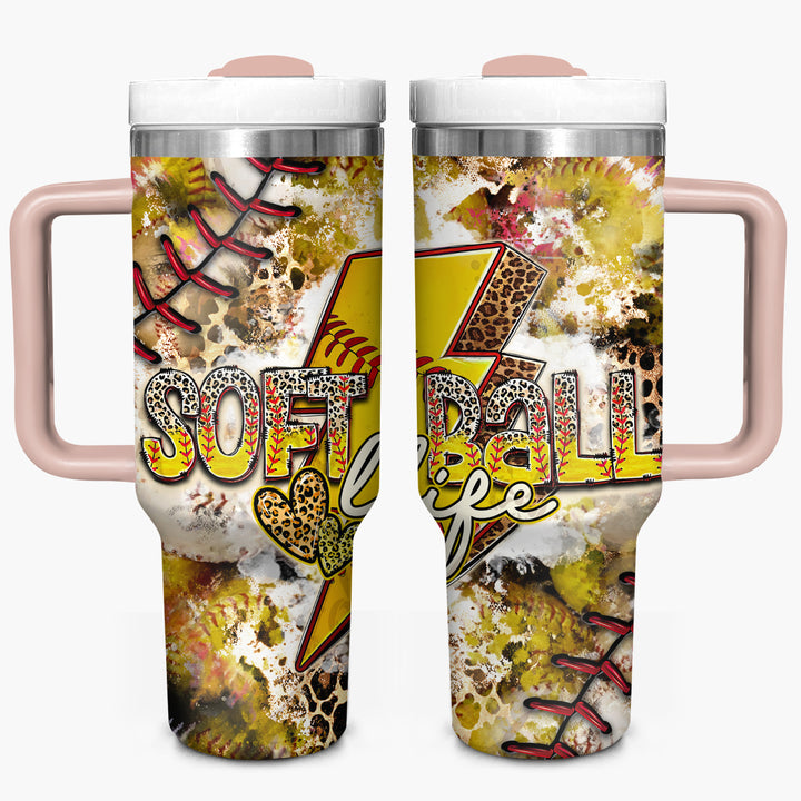 Softball Life - Tumbler with Handle - NCU0TT016