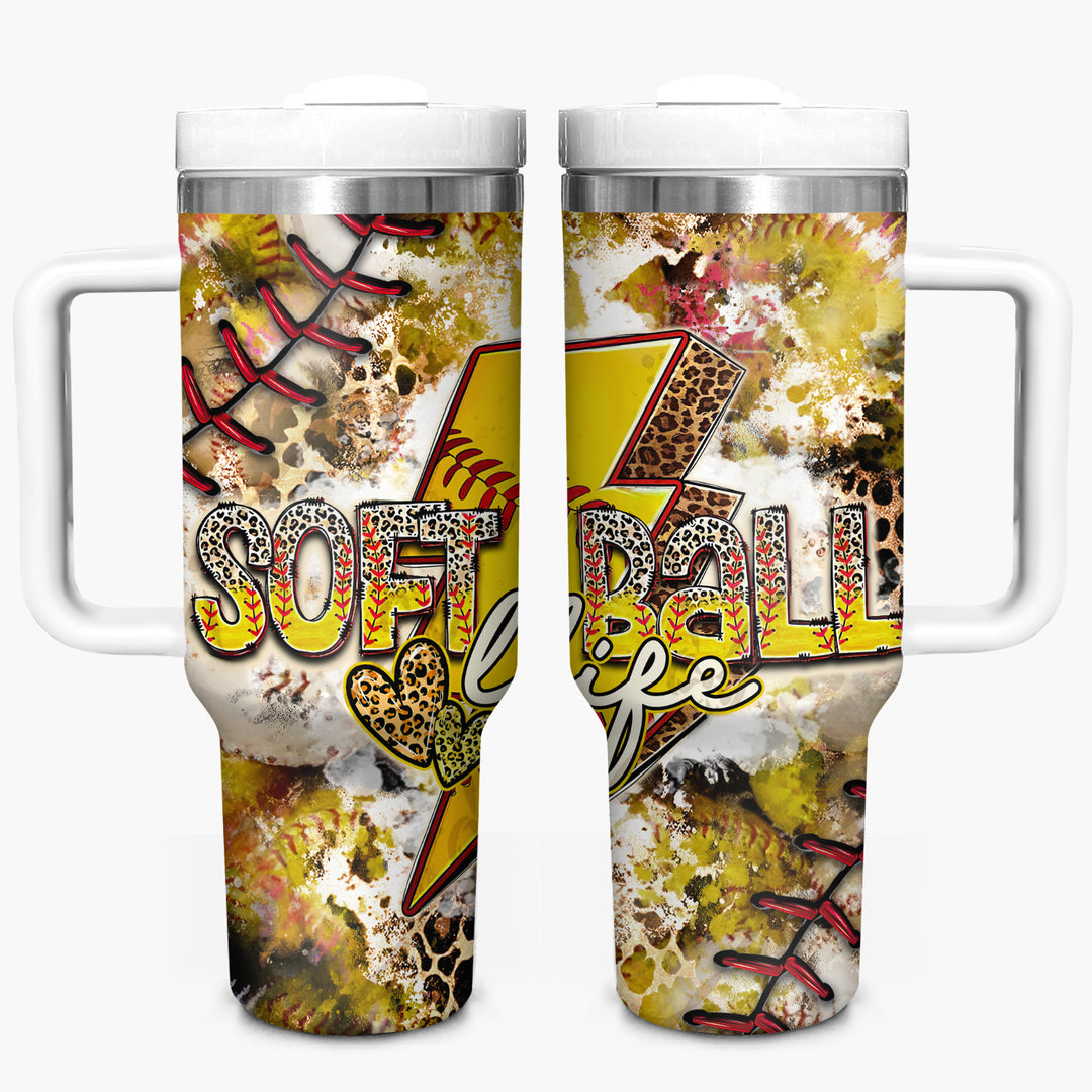 Softball Life - Tumbler with Handle - NCU0TT016