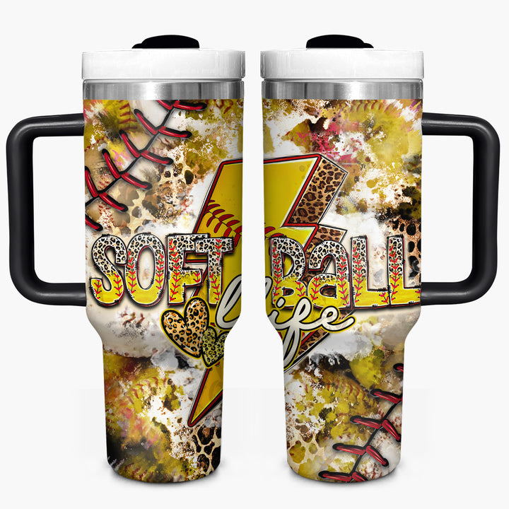 Softball Life - Tumbler with Handle - NCU0TT016
