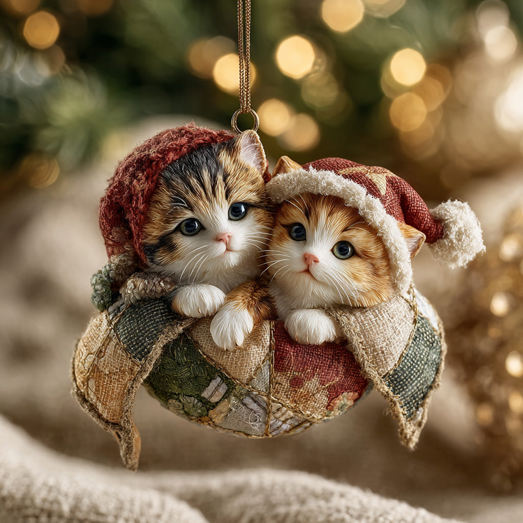 Twin Paw Surprise Mica Ornament NCU0DH227