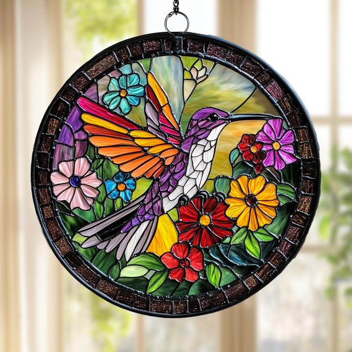 Wings of Color - Stained Glass Window Hanging Suncatcher NCU0TH018
