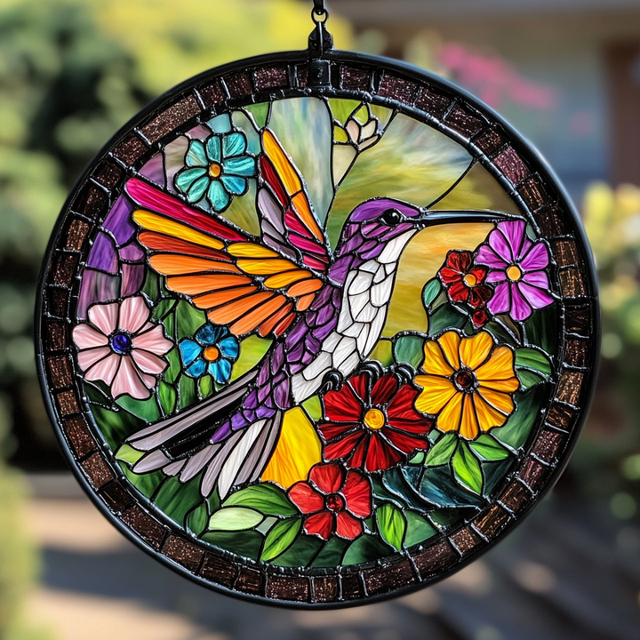 Wings of Color - Stained Glass Window Hanging Suncatcher NCU0TH018