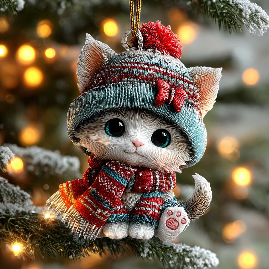 WinterMeow Mica Ornament NCU0HT076