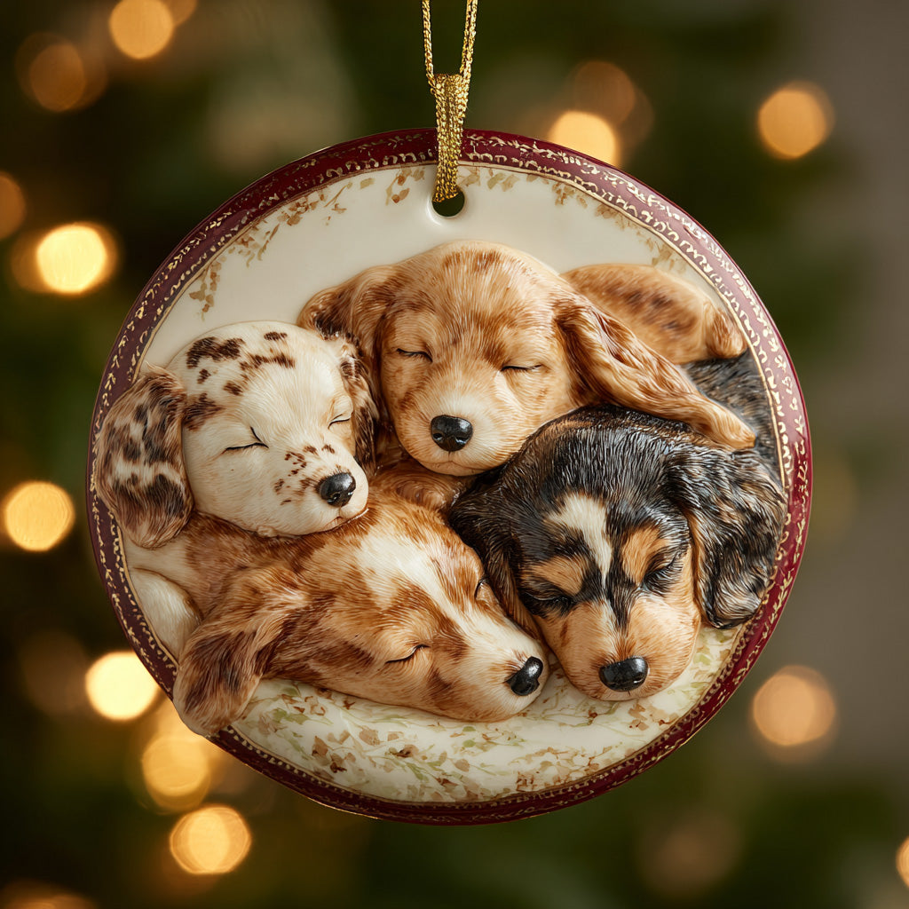 Winter Pup Dreams Ceramic Ornament NCU0DH229
