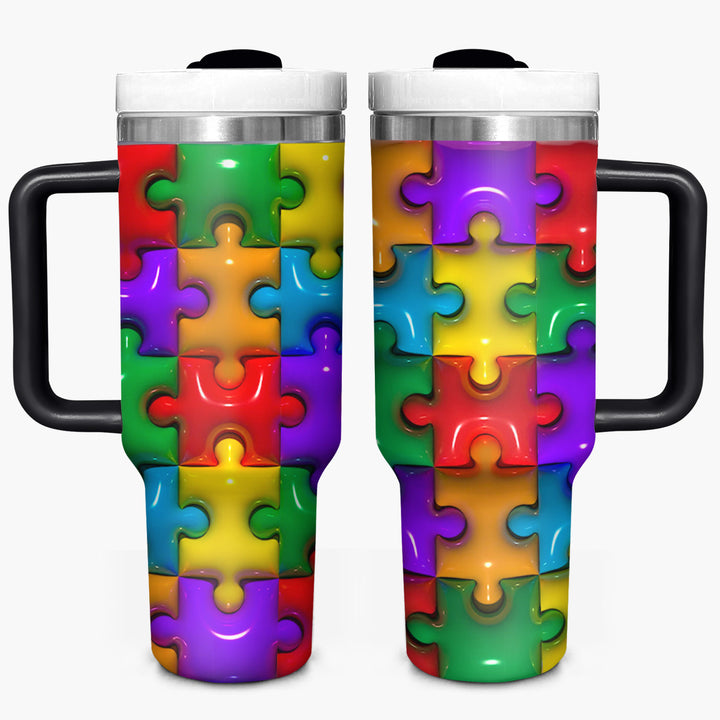 Puffy Puzzle - Tumbler with Handle - NCU0TL010