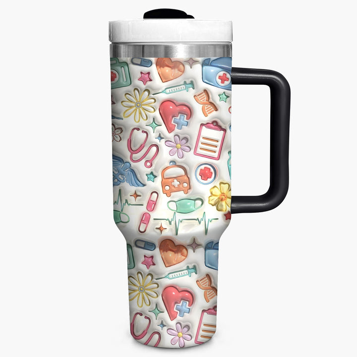 Nurse Scrubs Life - Tumbler With Handle - Gift For Nurses NCU0TL012