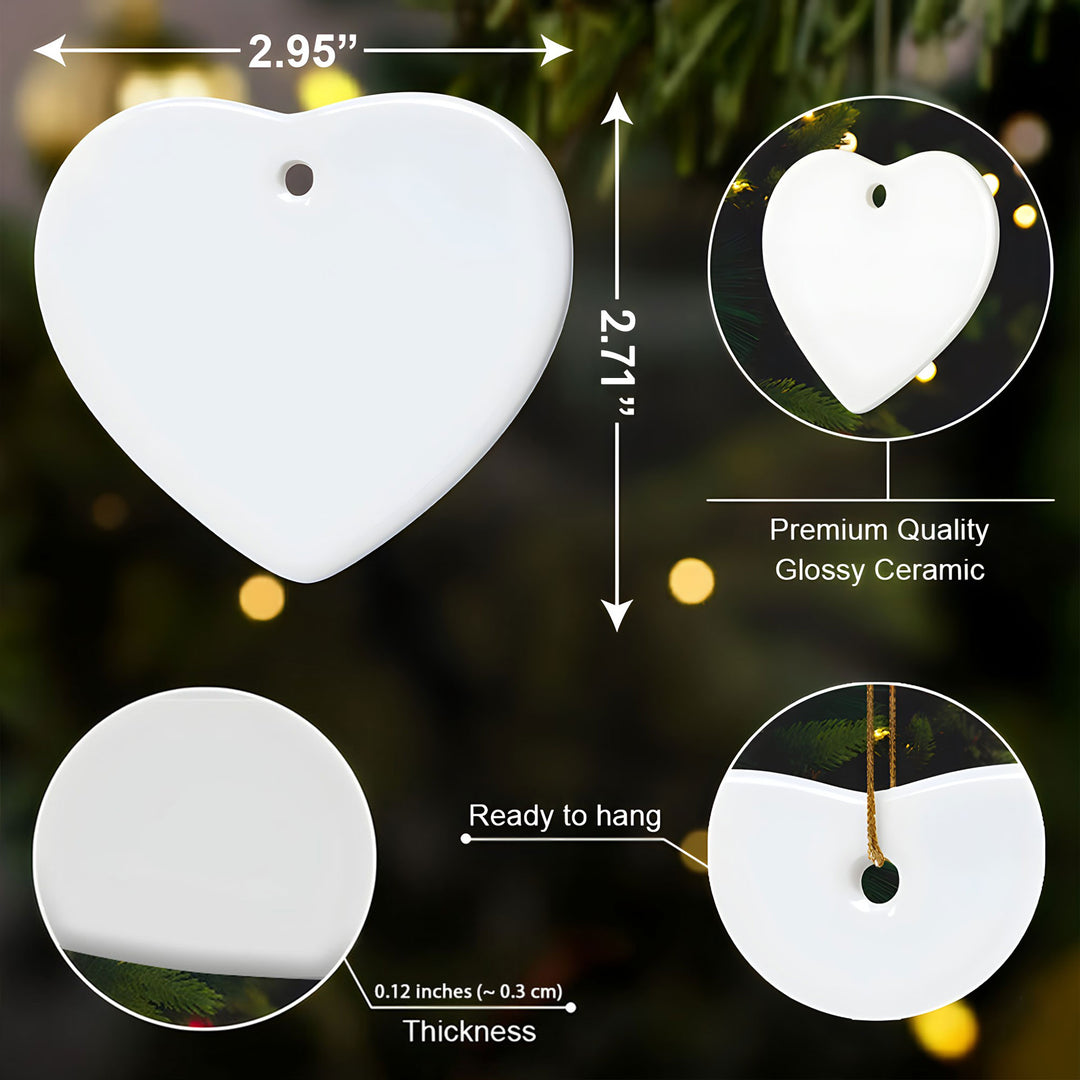 Home Sweet Home - Heart Ceramic Ornament - Christmas Gift For Family Members AGP0TL807