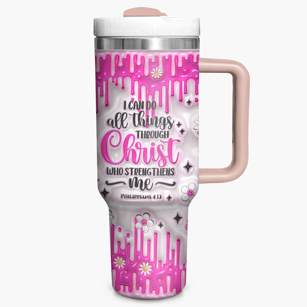 I Can Do All Things Through Christ - Tumbler with Handle - NCU0TL011