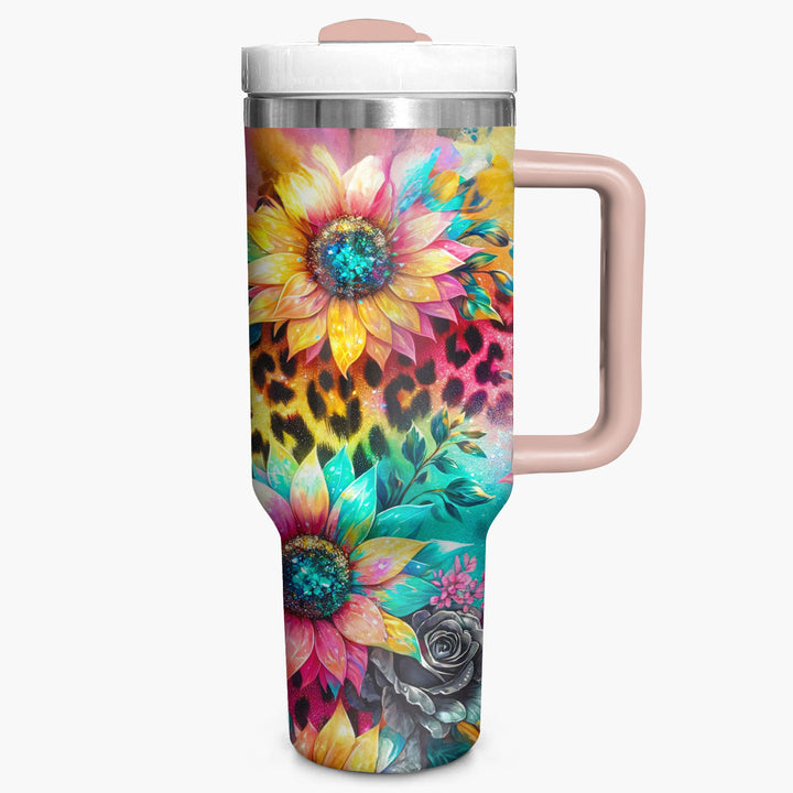 Glitter Sunflowers - Tumbler With Handle - NCU0TL015