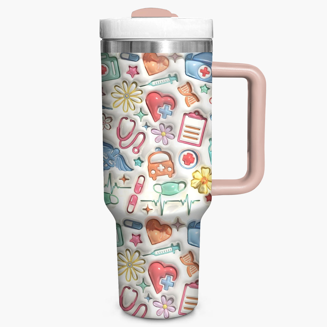 Nurse Scrubs Life - Tumbler With Handle - Gift For Nurses NCU0TL012