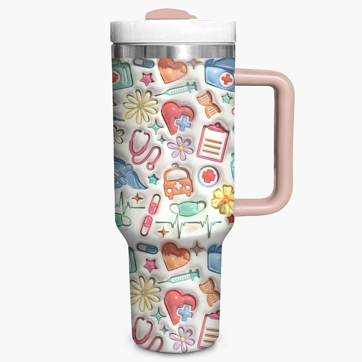 Nurse Scrubs Life - Tumbler With Handle - Gift For Nurses NCU0TL012