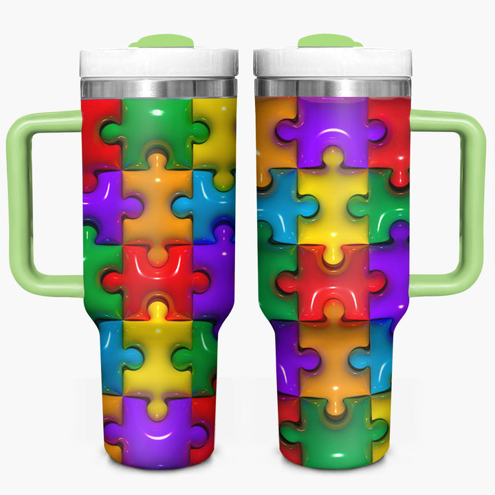 Puffy Puzzle - Tumbler with Handle - NCU0TL010