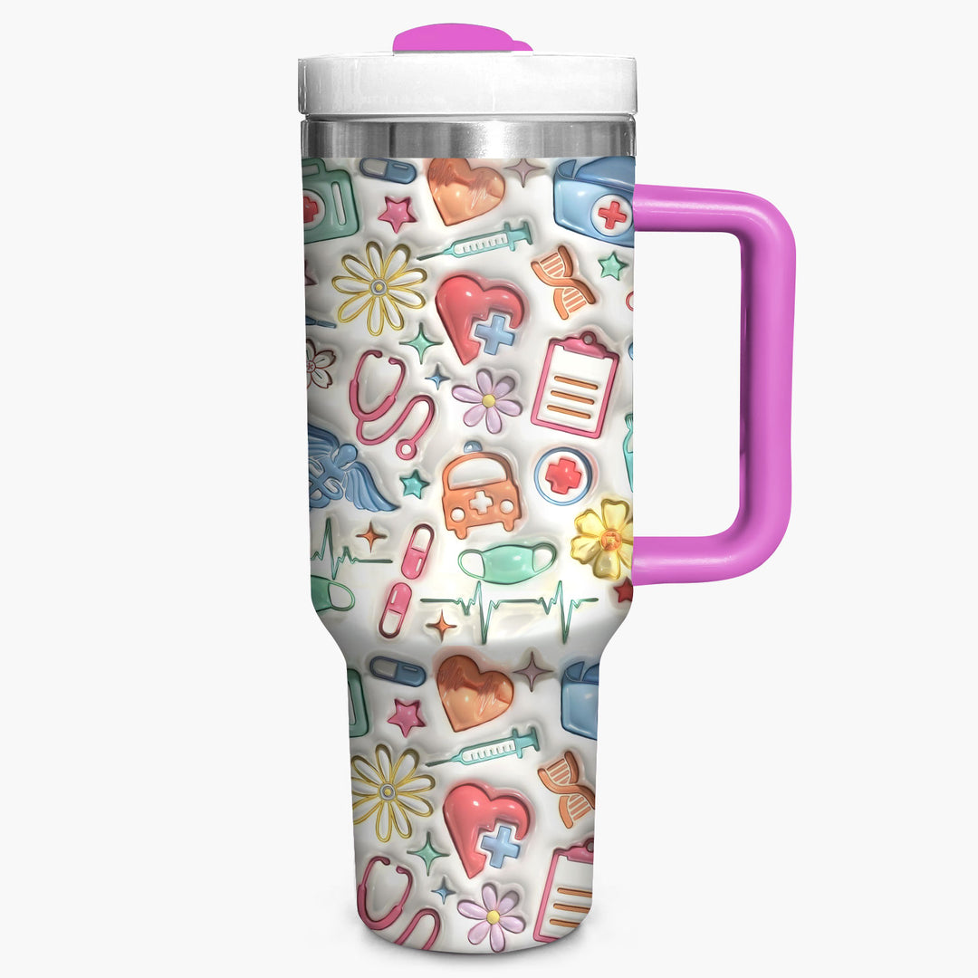 Nurse Scrubs Life - Tumbler With Handle - Gift For Nurses NCU0TL012