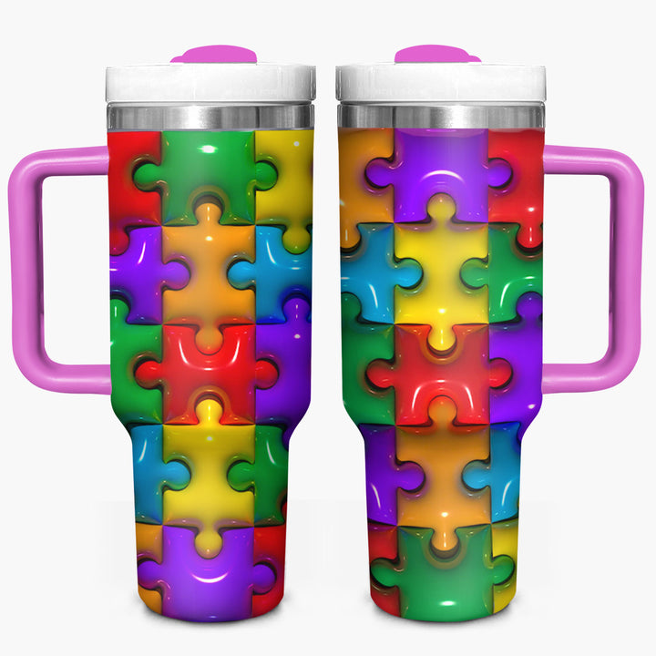 Puffy Puzzle - Tumbler with Handle - NCU0TL010
