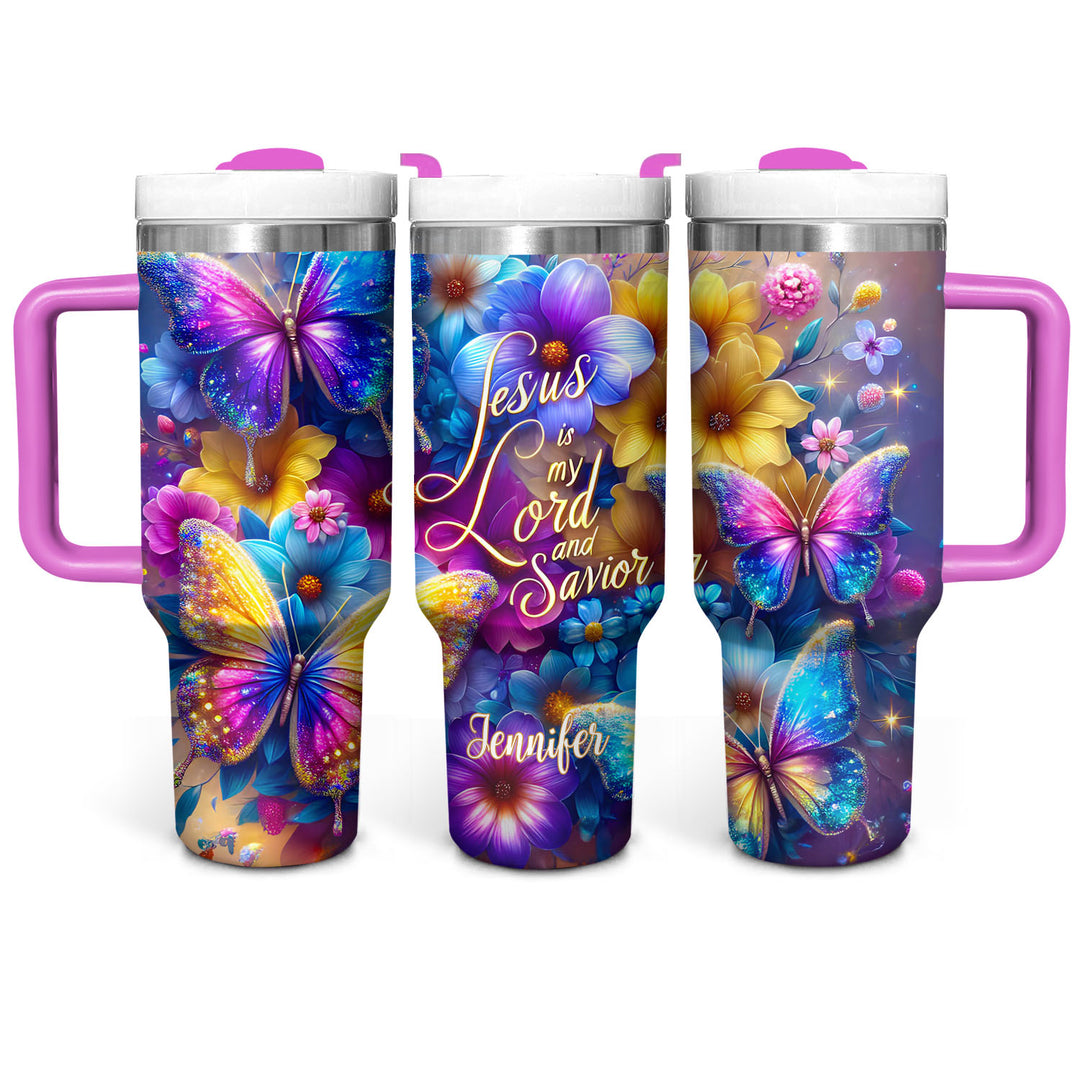 Jesus Is My Lord And Savior - Personalized Tumbler with Handle - Gift For Christian - NCU0DV061