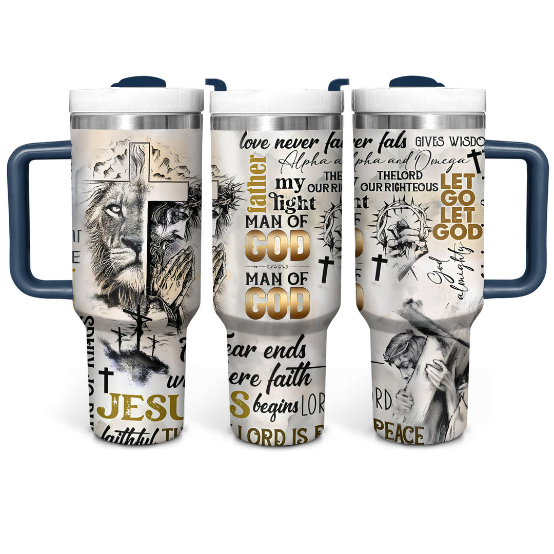 Man Of God - Tumbler with Handle - Gift For Christian - NCU0DV060