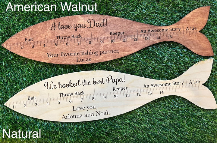 Fish Ruler Sign - Personalized Father's Day Fishing Gift