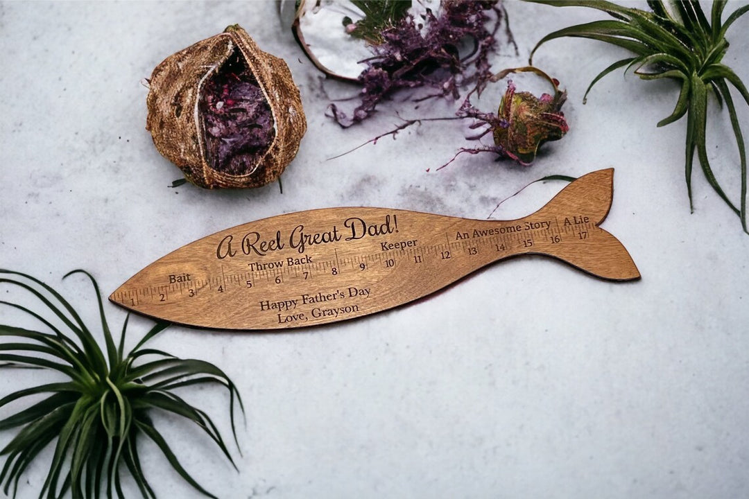Fish Ruler Sign - Personalized Father's Day Fishing Gift