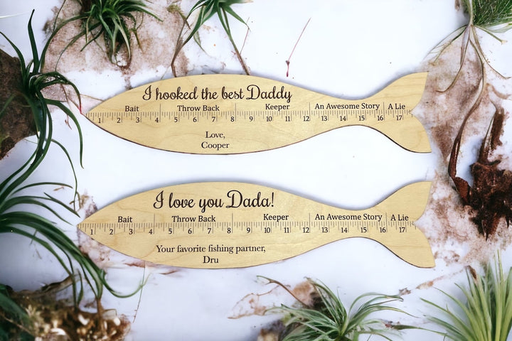 Fish Ruler Sign - Personalized Father's Day Fishing Gift