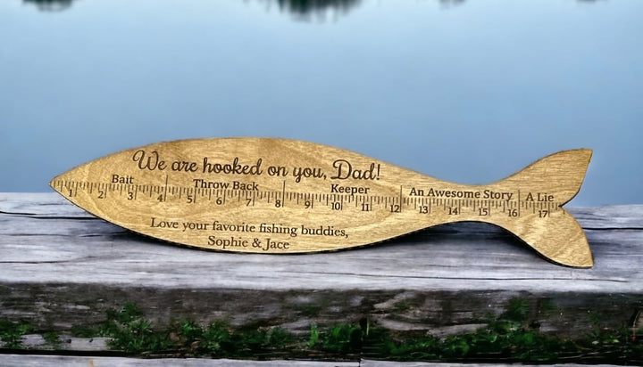 Fish Ruler Sign - Personalized Father's Day Fishing Gift