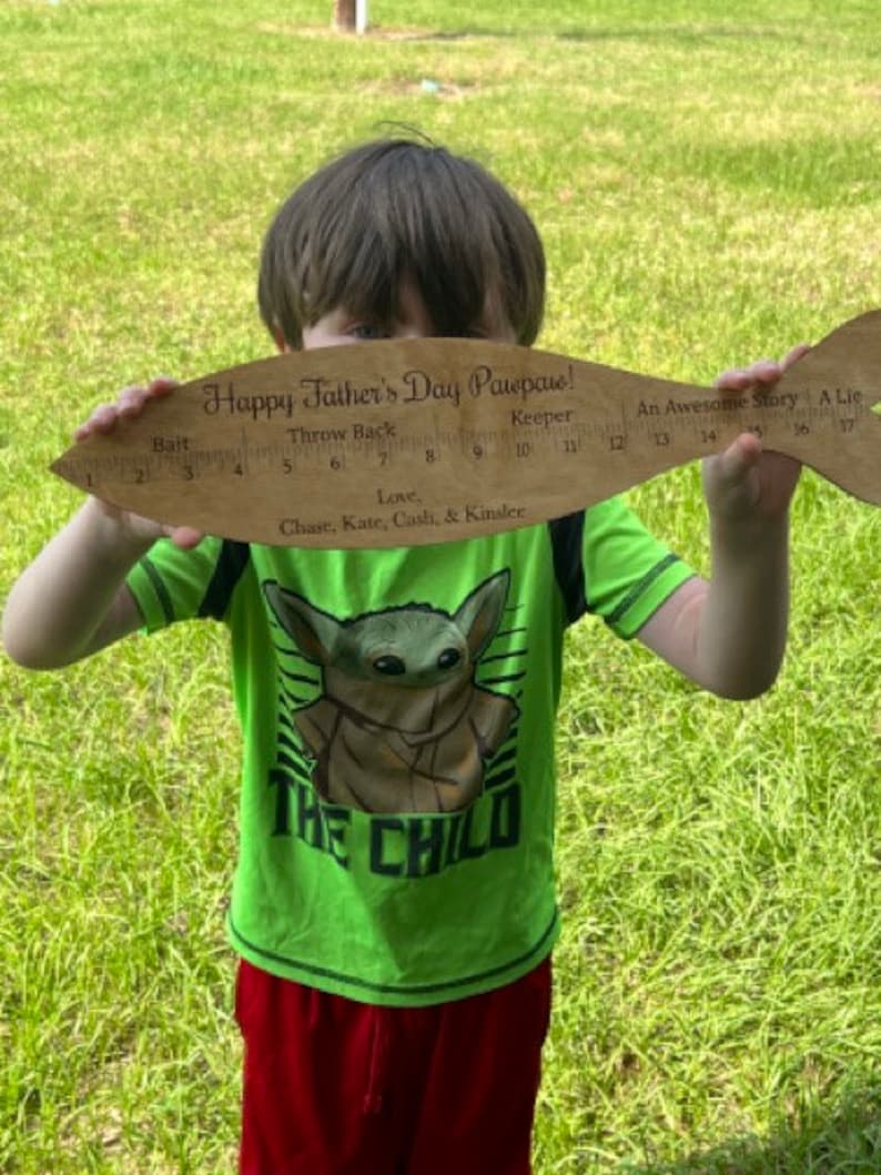 Fish Ruler Sign - Personalized Father's Day Fishing Gift