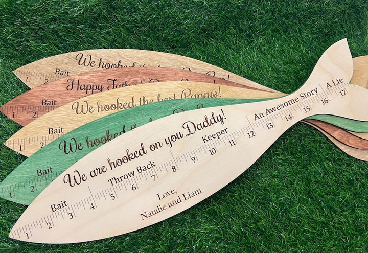 Fish Ruler Sign - Personalized Father's Day Fishing Gift