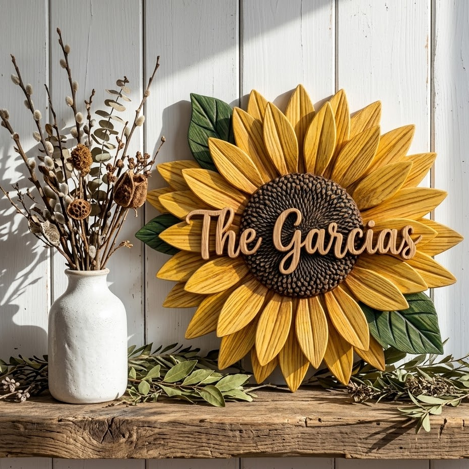 Leafy Sunshine Personalized Custom Door Sign AGC0VL049