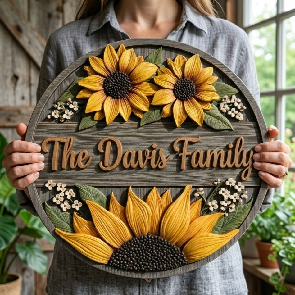 Midnight Petal Personalized Custom Door Sign AGC0VL056