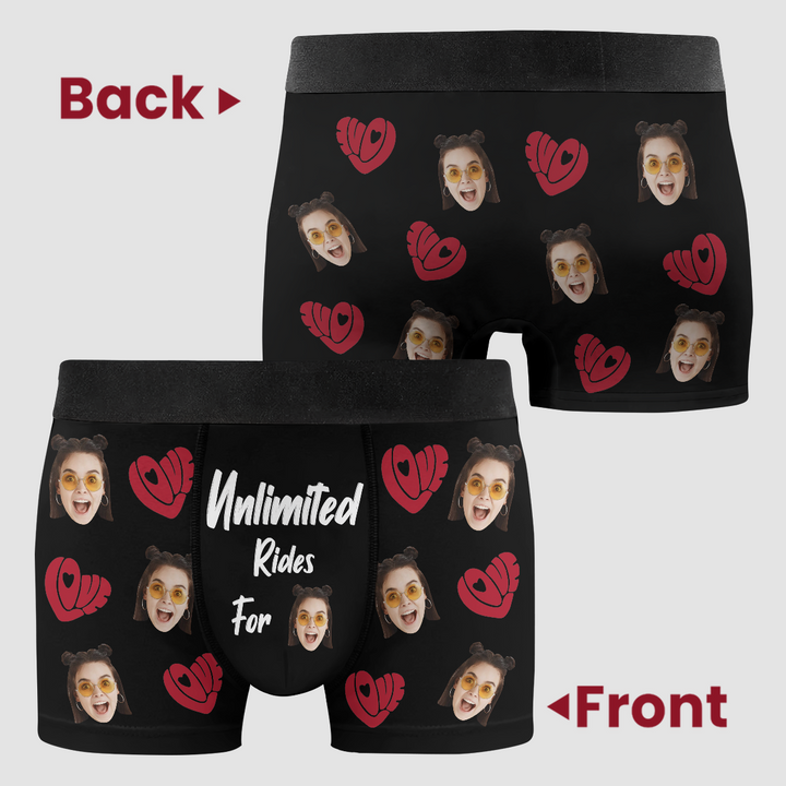 Happy Valentine My Love - Personalized Custom Men's Boxer Briefs - Gift For Couple, Boyfriend, Husband