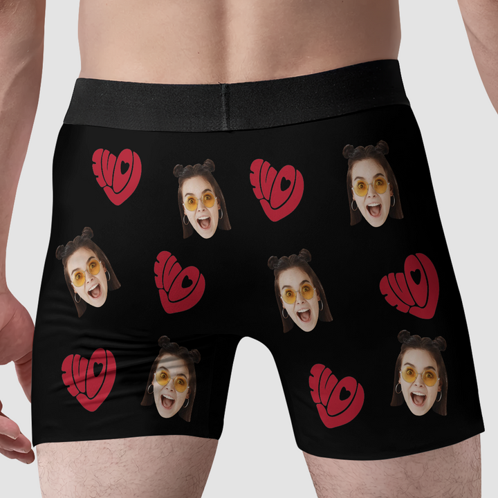 Happy Valentine My Love - Personalized Custom Men's Boxer Briefs - Gift For Couple, Boyfriend, Husband
