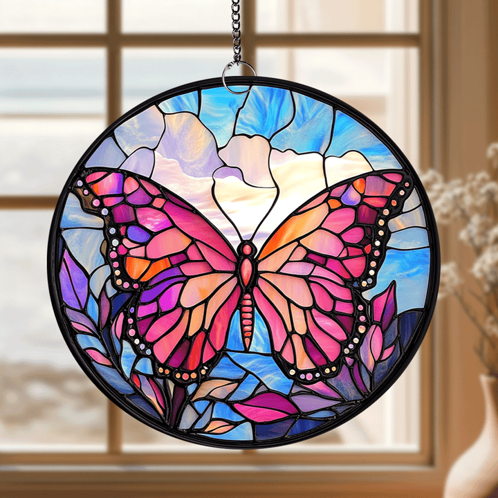 Colorful Flight Butterfly - Window Hanging Suncatcher NCU0PD010