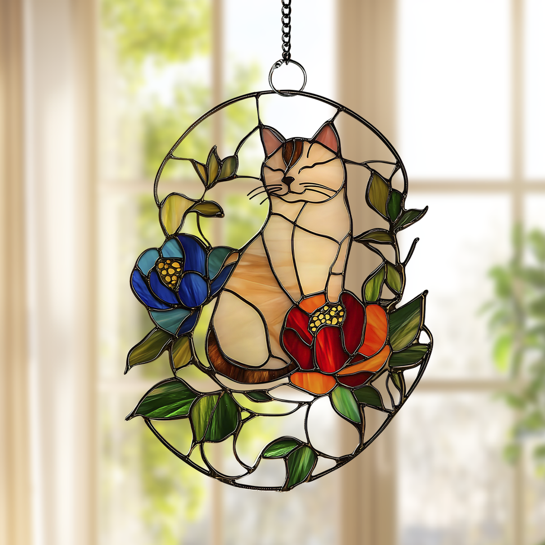 Gleaming Kitty Charm - Window Hanging Suncatcher NCU0PD084