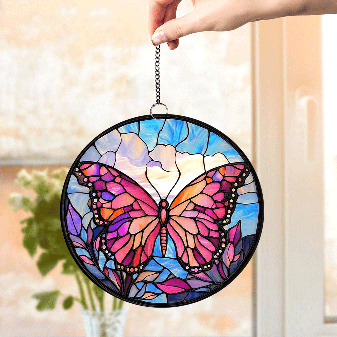 Colorful Flight Butterfly - Window Hanging Suncatcher NCU0PD010