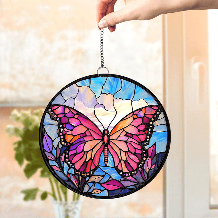 Colorful Flight Butterfly - Window Hanging Suncatcher NCU0PD010