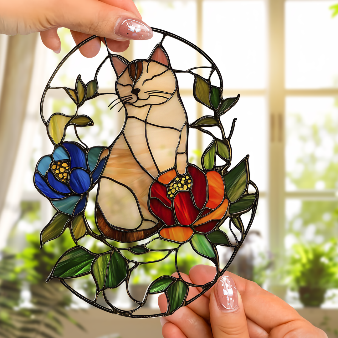 Gleaming Kitty Charm - Window Hanging Suncatcher NCU0PD084