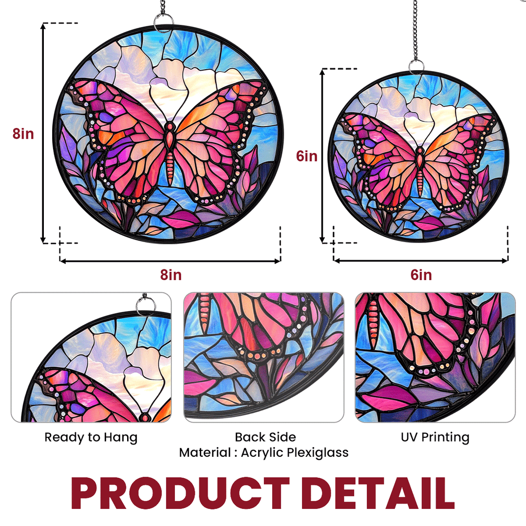 Colorful Flight Butterfly - Window Hanging Suncatcher NCU0PD010