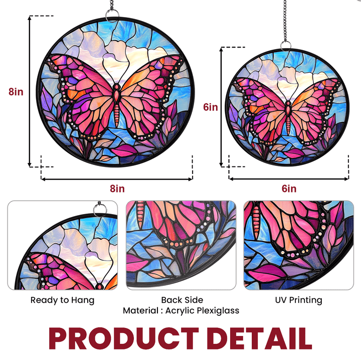 Colorful Flight Butterfly - Window Hanging Suncatcher NCU0PD010