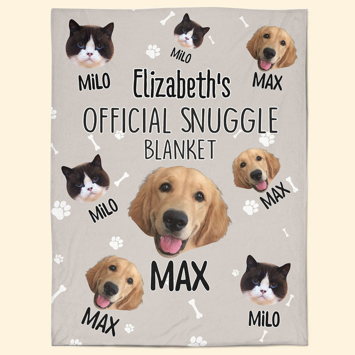 Official Snuggle Blanket Christmas Pet - Personalized Custom Blanket - Christmas Gift For Pet Lover