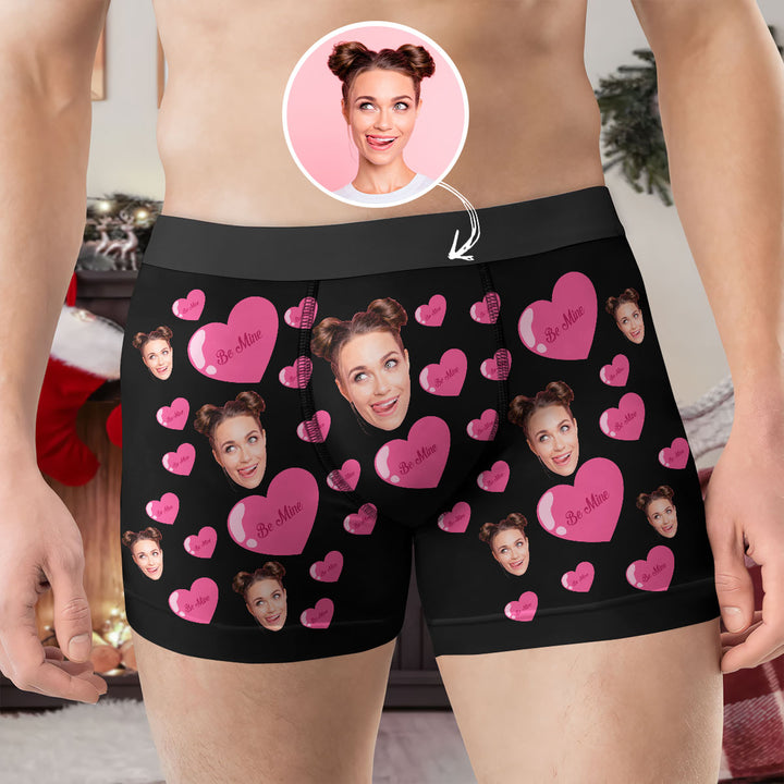 Be Mine - Personalized Custom Men's Boxer Briefs - Gift For Couple, Boyfriend, Husband
