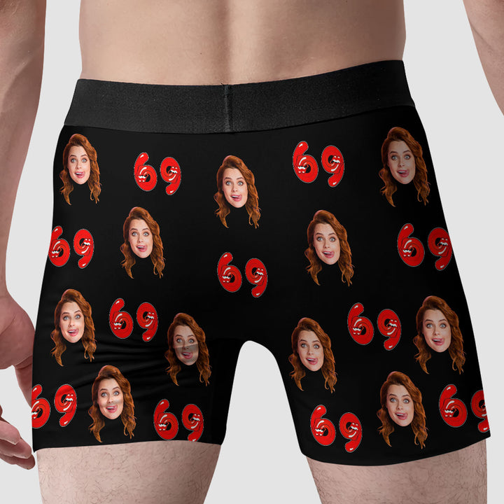 I Love You 69 - Personalized Custom Men's Boxer Briefs - Gift For Couple, Boyfriend, Husband