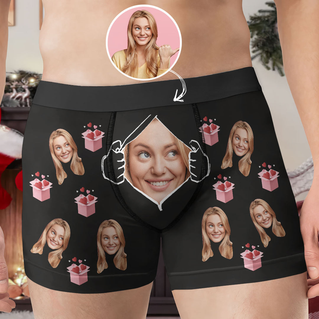 Valentine's Gift - Personalized Custom Men's Boxer Briefs - Gift For Couple, Boyfriend, Husband